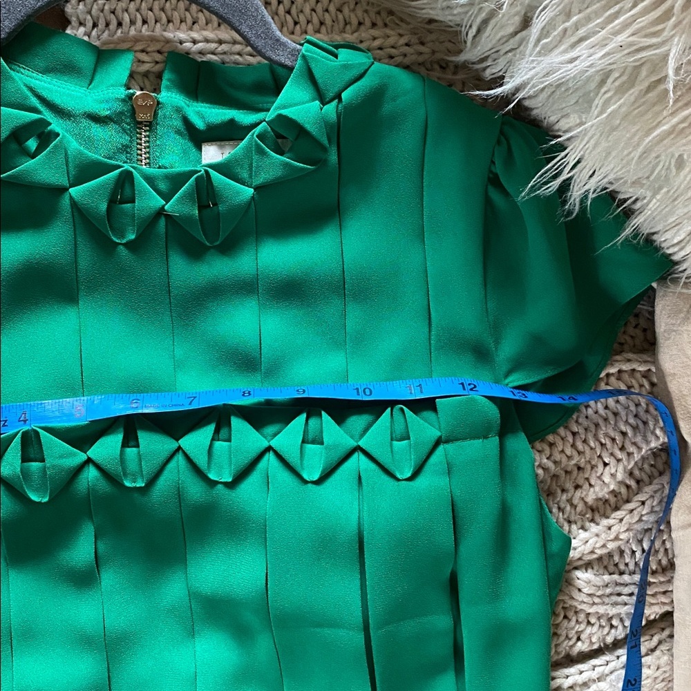 Ted Baker London Emerald Green Pleated Maxi Dress, Size 2 - Picture 9 of 14